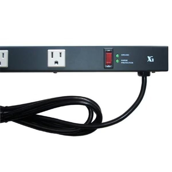 e-dustry EPS-4129BL 48 in. 12 Outlet Metal Power Strip, E-Dustry, Mfr#: EPS-4129BL